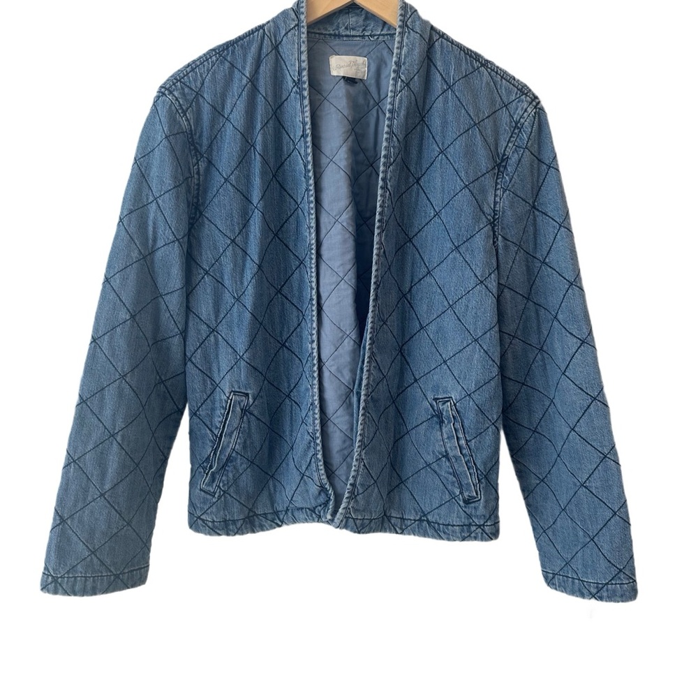 Quilted Blue Denim Jacket